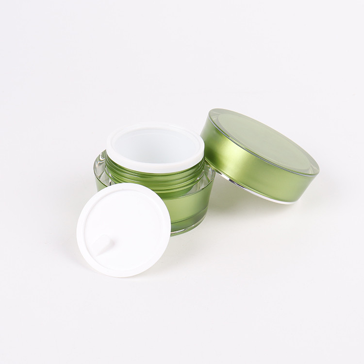 Cosmetic packaging / Acrylic cream jars / Acrylic lotion bottles / Cream jars / Lotion bottles(green)