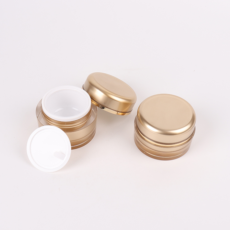 Cosmetic packaging Acrylic cream jars / Acrylic lotion bottles / Cream jars / Lotion bottles（Golden）