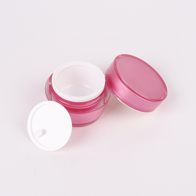 Cosmetic packaging Acrylic cream jars / Acrylic lotion bottles / Cream jars / Lotion bottles（Pink）