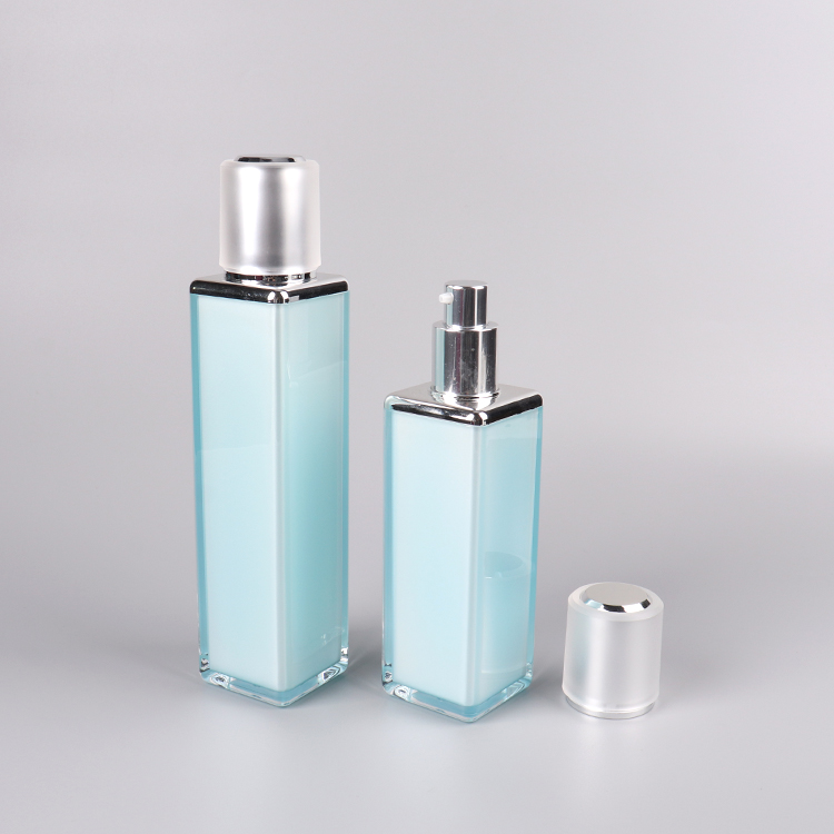 Cosmetic packaging Acrylic cream jars / Acrylic lotion bottles / Cream jars / Lotion bottles（Sky blue）