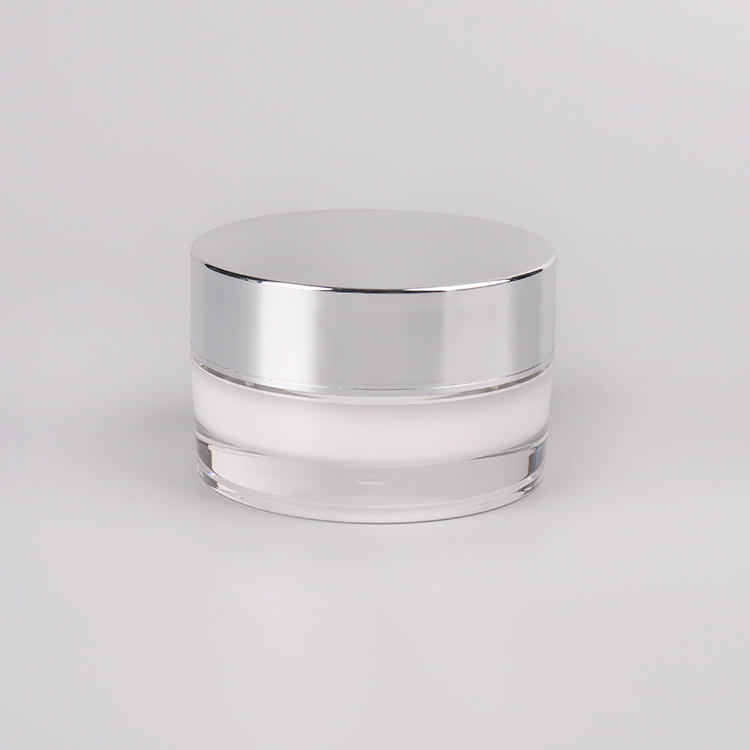 Cosmetic packaging / Acrylic cream jars / Acrylic lotion bottles / Cream jars / Lotion bottles（Silver）